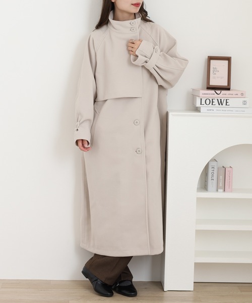 OMNES（オムネス） コート アウター ニットモッサ スタンドカラー