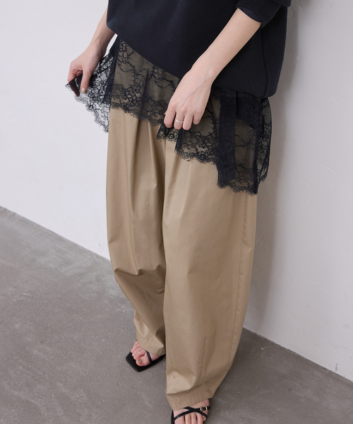 SLOBE IENA（スローブイエナ） tシャツ レースコンビカットソー