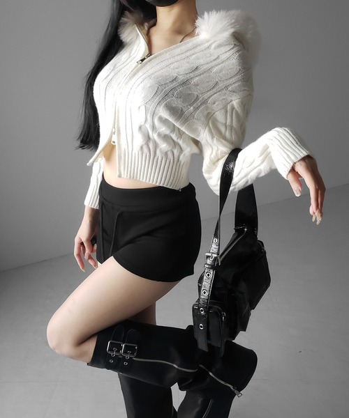 me+em select（ミームセレクト） パーカー 「 2color 」ファー