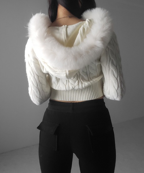 me+em select（ミームセレクト） パーカー 「 2color 」ファー