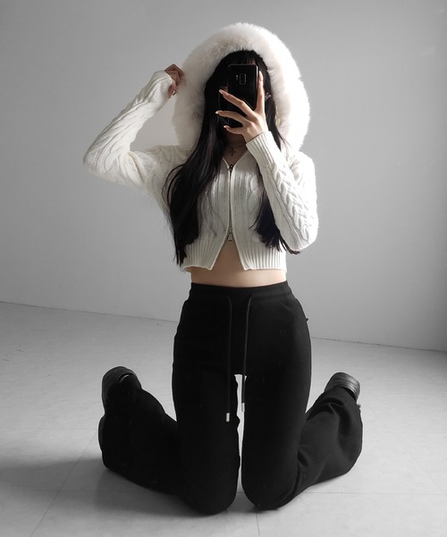 me+em select（ミームセレクト） パーカー 「 2color 」ファー