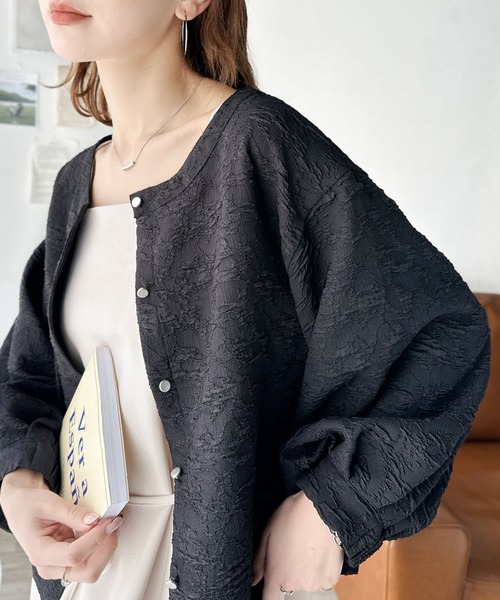 「classicalelf」 7分袖ブラウス LARGE ブラック レディース_画像4