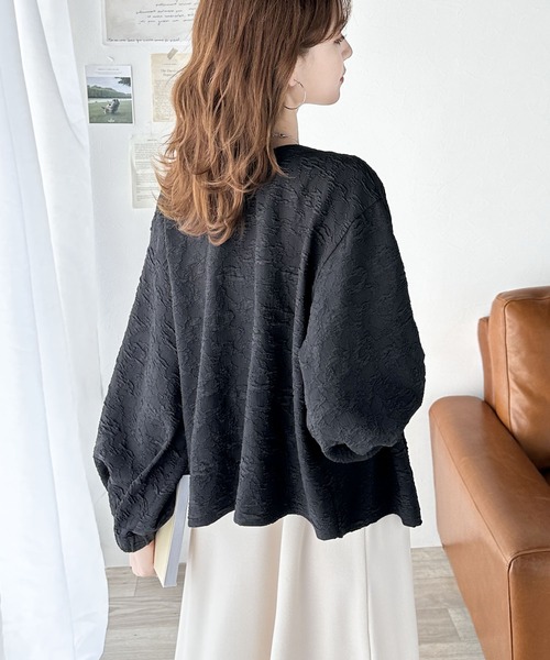 「classicalelf」 7分袖ブラウス LARGE ブラック レディース_画像6