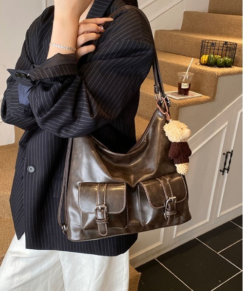 FREE STYLISTS ショルダーバッグ バッグ Y2K バックルレザーショルダー