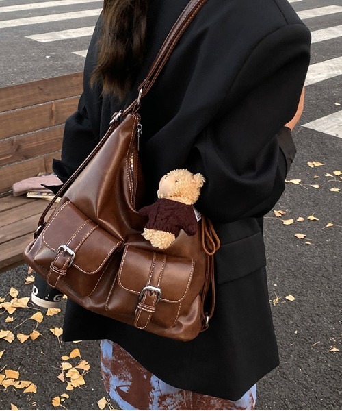 FREE STYLISTS ショルダーバッグ バッグ Y2K バックルレザーショルダー