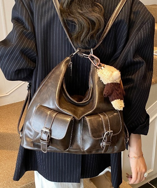 FREE STYLISTS ショルダーバッグ バッグ Y2K バックルレザーショルダー