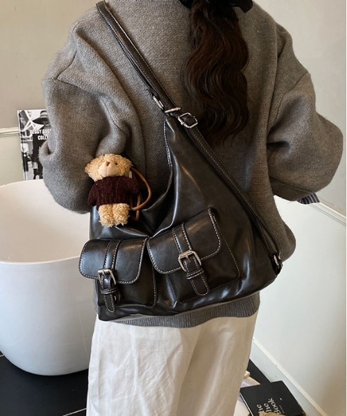 FREE STYLISTS ショルダーバッグ バッグ Y2K バックルレザーショルダー