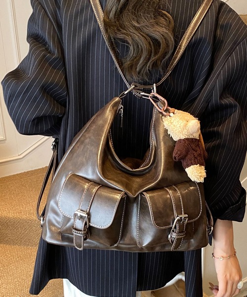 FREE STYLISTS ショルダーバッグ バッグ Y2K バックルレザーショルダー