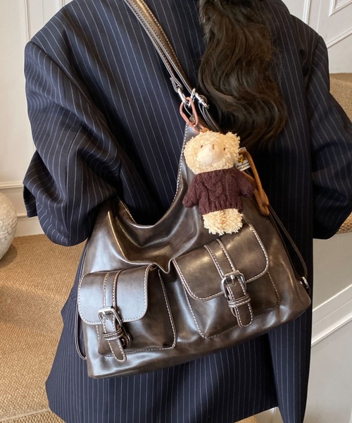 FREE STYLISTS ショルダーバッグ バッグ Y2K バックルレザーショルダー