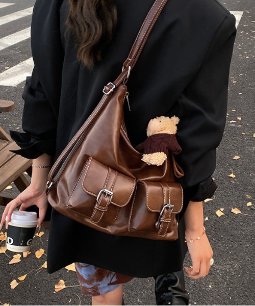 FREE STYLISTS ショルダーバッグ バッグ Y2K バックルレザーショルダー