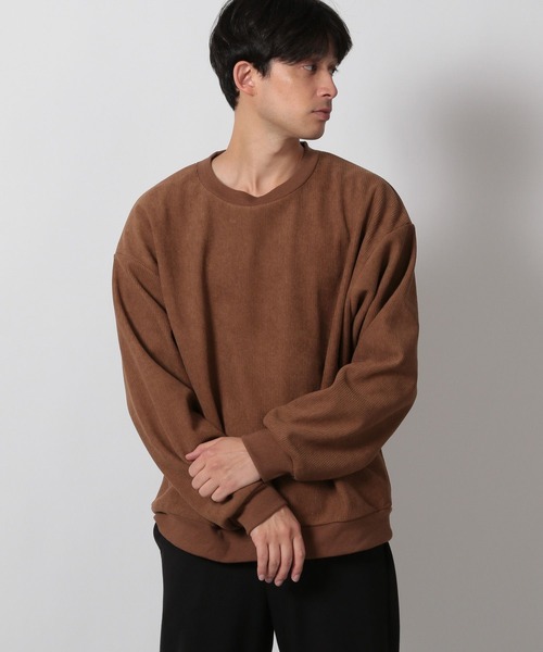 LAKOLE（ラコレ） トレーナー スウェット コーデュロイ裏フリースプル