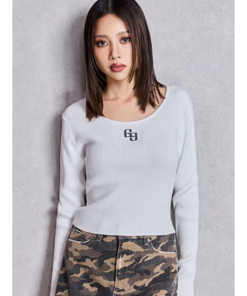 GYDA（ジェイダ） ニット セーター GGプレートlong sleeveニット