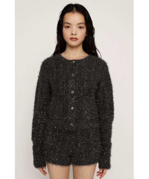 SLY（スライ） カーディガン SHINY CABLE C/D シャイニー ケーブル