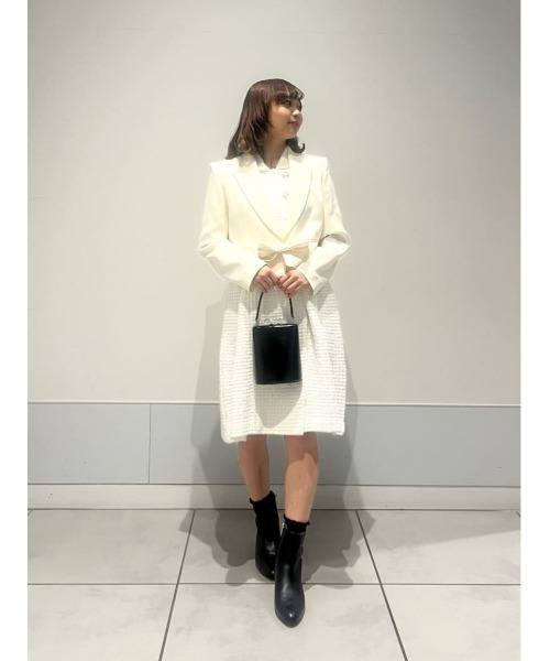LOULOU WILLOUGHB ニットツィードワンピース LOULOU WILLOUGHBY（ルルウィルビー） ワンピース 「LOULOU WILLOUGHBY