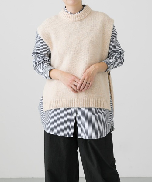 かぐれ ノースリーブニット FREE ベージュ レディース : ZOZOTOWN