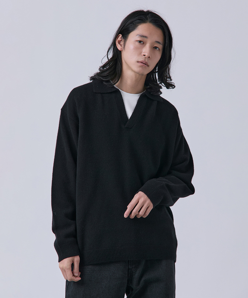 Cotton Brushed Sweat BKブラック B.C STOCK（ベーセーストック） セーター ニット 「BOYCOM/ボイコム
