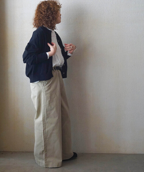 「JOURNAL STANDARD LUXE」 ニットカーディガン FREE レッド レディース_画像2
