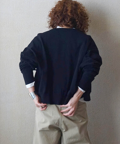 「JOURNAL STANDARD LUXE」 ニットカーディガン FREE レッド レディース_画像5