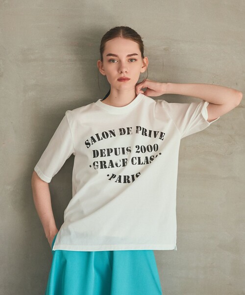 グレースコンチネンタル　グレースクラス　レタードTシャツ　新品　20SS GRACE CLASS tシャツ ステンシルレタードT レディース : ZOZOTOWN