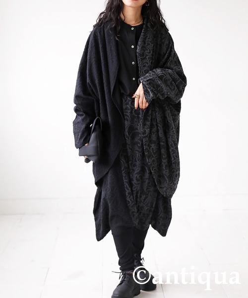 「antiqua」 カーディガン FREE ブラック レディース_画像3