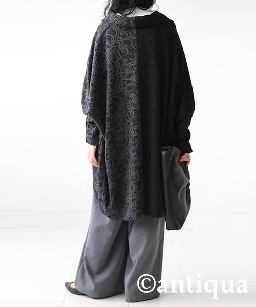 「antiqua」 カーディガン FREE ブラック レディース_画像7
