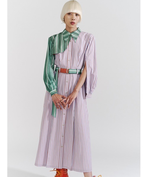 PAMEO POSE（パメオ ポーズ） シャツワンピース FREE パープル