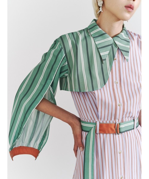 「PAMEO POSE」 シャツワンピース FREE パープル レディース_画像6