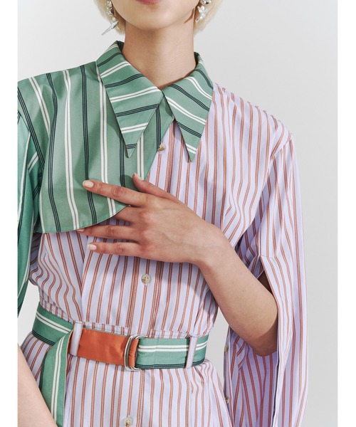 「PAMEO POSE」 シャツワンピース FREE パープル レディース_画像7