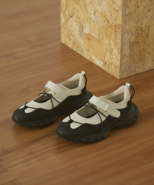 「MERLOT」 フラットサンダル LARGE チャコールグレー レディース_画像4