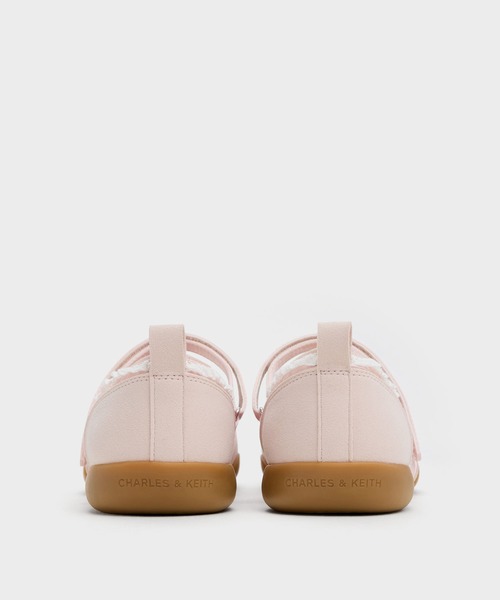 charles&kieith Louise ルーイレーストリムスニーカー ピンク CHARLES ＆ KEITH（チャールズ&キース） スニーカー Louise ルーイ