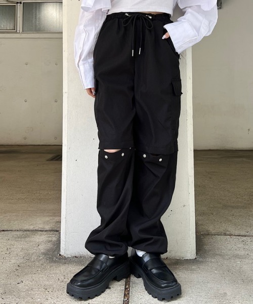 「ROGER AND RAW」 カーゴパンツ MEDIUM ブラック レディース_画像3