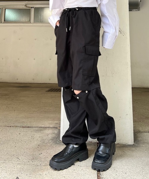 「ROGER AND RAW」 カーゴパンツ MEDIUM ブラック レディース_画像4