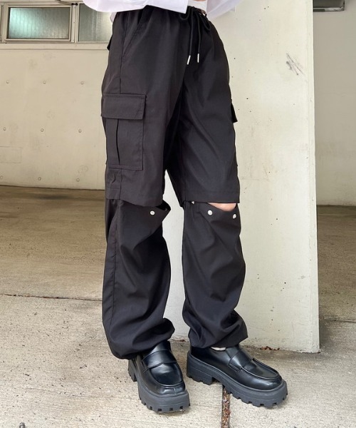 「ROGER AND RAW」 カーゴパンツ MEDIUM ブラック レディース_画像8