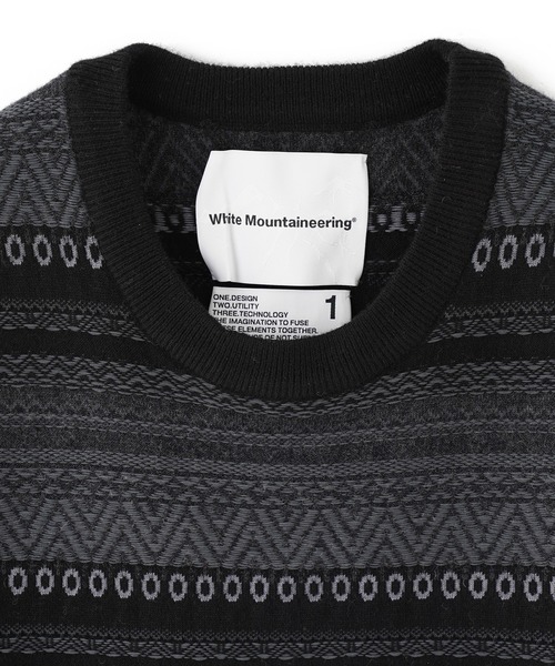 セーター ニット WHITE MOUNTAINEERING STRIPE JACQUARD PULLOVER WM2473603 メンズ レディースの画像