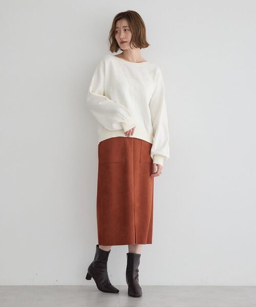 「YECCA VECCA」 長袖ニット FREE チャコールグレー レディース_画像9