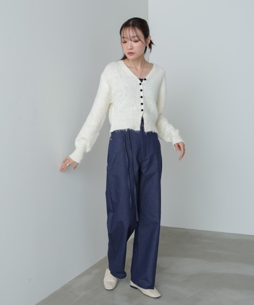 「Bab」 ニットカーディガン FREE ブルー レディース_画像5