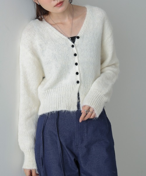 「Bab」 ニットカーディガン FREE ブルー レディース_画像7