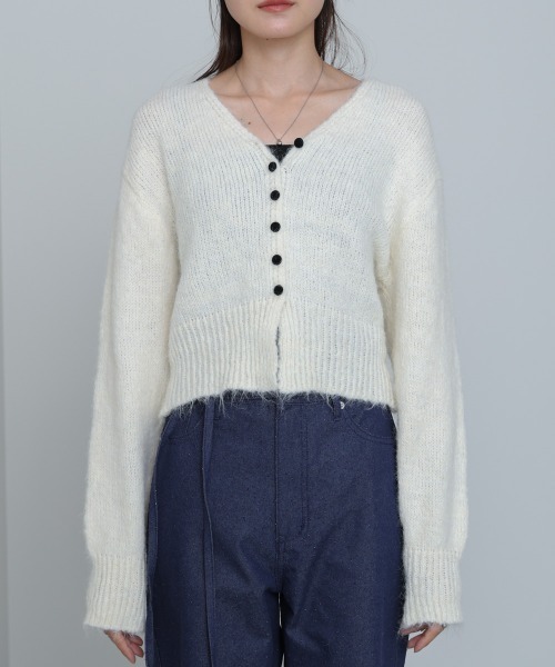 「Bab」 ニットカーディガン FREE ブルー レディース_画像8