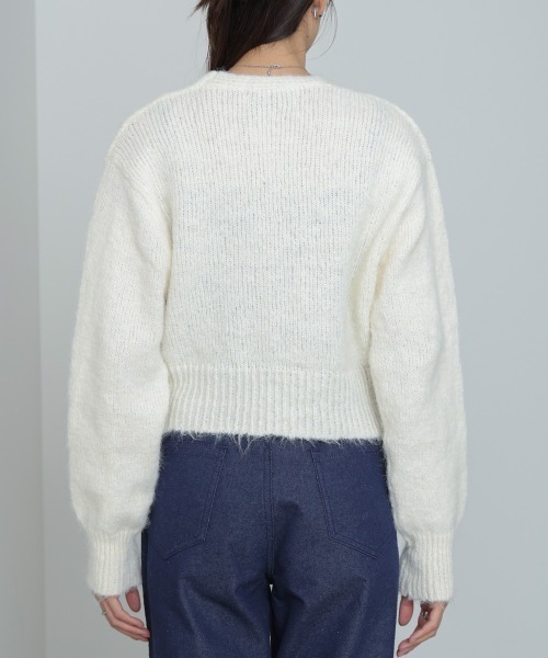 「Bab」 ニットカーディガン FREE ブルー レディース_画像9