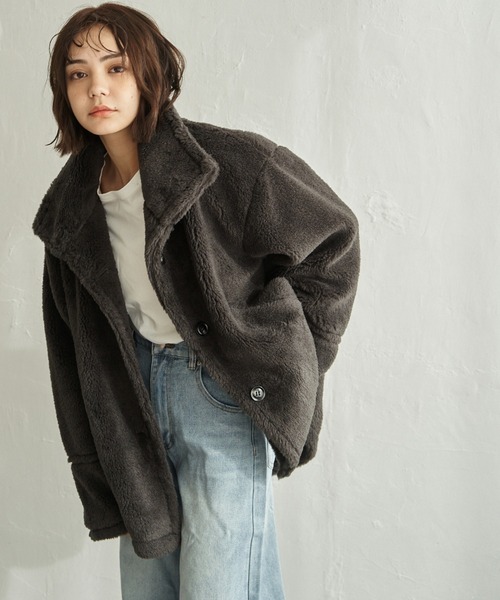 「notch.」 ジャケット M チャコールグレー レディース_画像4