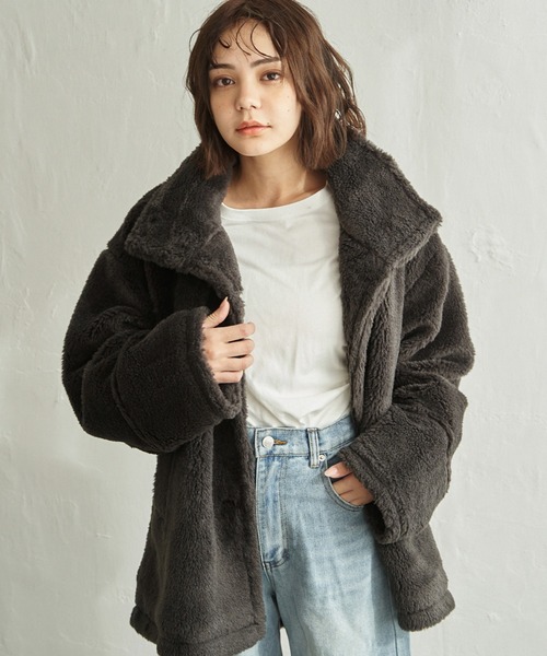 「notch.」 ジャケット M チャコールグレー レディース_画像7