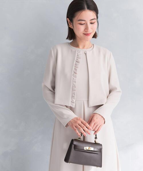 セレモニースーツ スーツ kaene シフォンフリルジャケット レディース