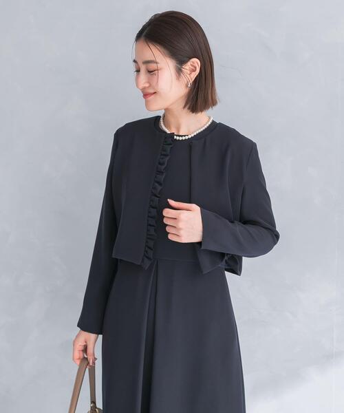 セレモニースーツ スーツ kaene シフォンフリルジャケット レディース