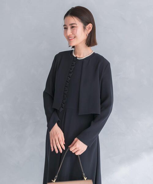 セレモニースーツ スーツ kaene シフォンフリルジャケット レディース