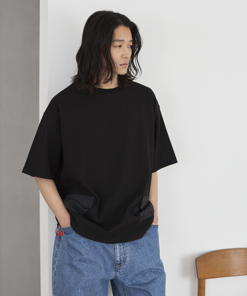 １度着用　モラビト　上質な半袖カットソー　38 Firsthand（ファーストハンド） tシャツ サイドポケット スピンドル