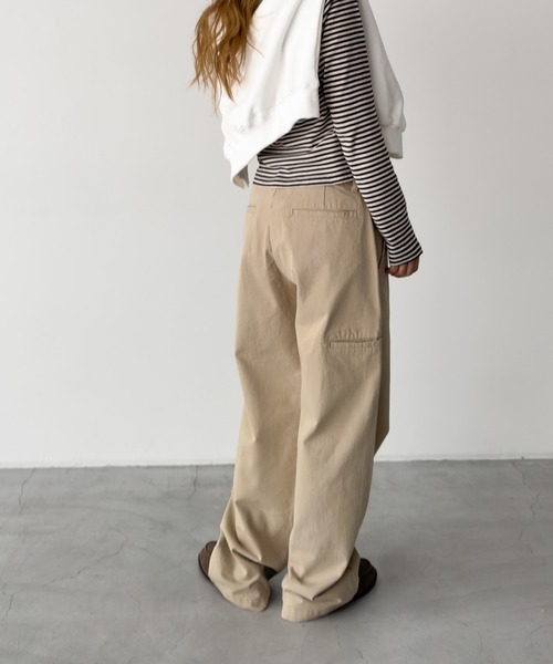 「CANAL JEAN」 「Lakey Park」チノパンツ MEDIUM ブラック レディースの画像