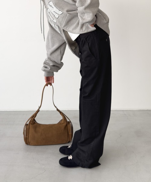 「CANAL JEAN」 「Lakey Park」チノパンツ MEDIUM ブラック レディースの画像
