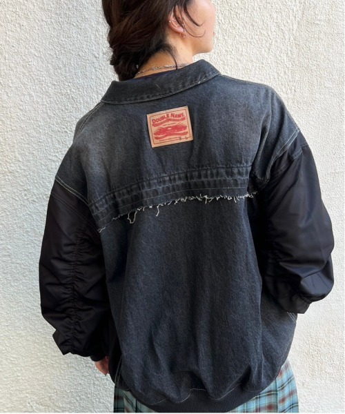 「DOUBLE NAME」 デニムジャケット FREE カーキ レディース_画像7