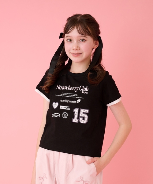 ソニアジョーンズ完売デザインTシャツ立体感のある衣装＆アップリケ付き　サイズM mezzo piano Junior（メゾピアノ ジュニア） tシャツ 「接触冷感