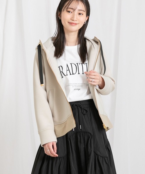 「Gready Brilliant」 「AuieF」ジップアップパーカー 38 ブラック レディース_画像6